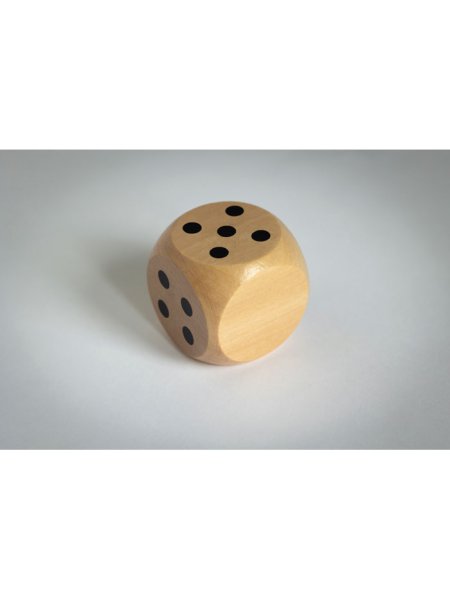 5 Dadi Da Gioco In Legno Naturale Di Loto – 30 Mm, Grandi E Leggeri, Per Giochi Da Tavolo E Attività Educative