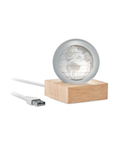 Palla di vetro a globo LED Globe light
