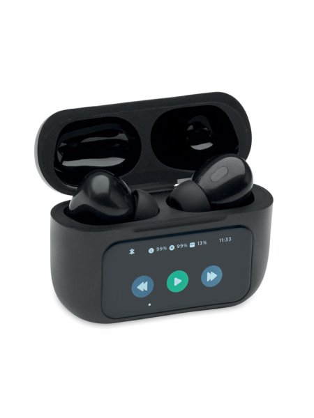 Auricolari TWS in ABS con display touch screen Silencio
