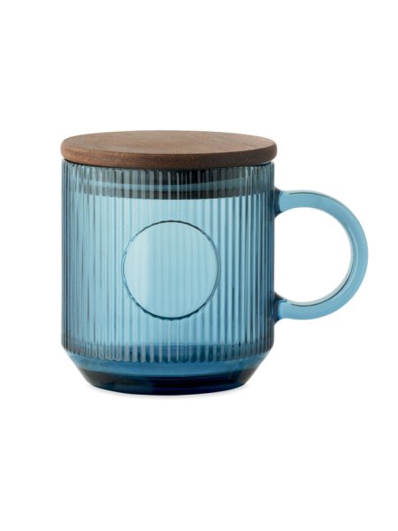 Tazza in vetro a coste da 300 ml