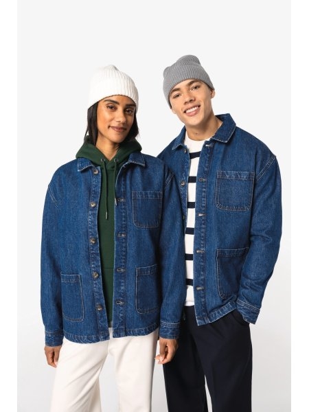 Giacca di jeans unisex ecosostenibile con spalle spioventi personalizzabile Native Spirit