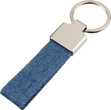 Portachiavi in denim e lega di zinco Enzi