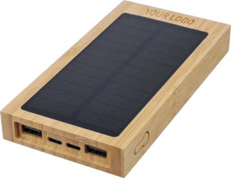 Power bank solare in bambù Elz