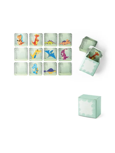 Gioco di memoria per bambini personalizzabile dinosauri TRICERATOPS
