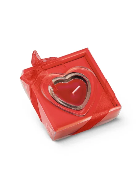 Candela a forma di cuore in vetro personalizzabile SWEET