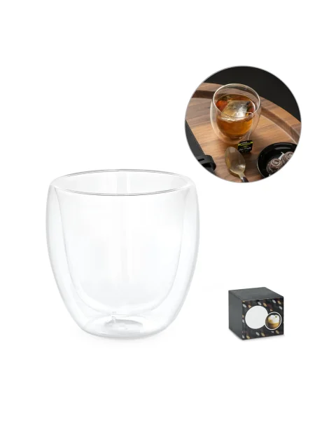 Bicchiere in vetro borosilicato 220 ml personalizzabile AMERICANO