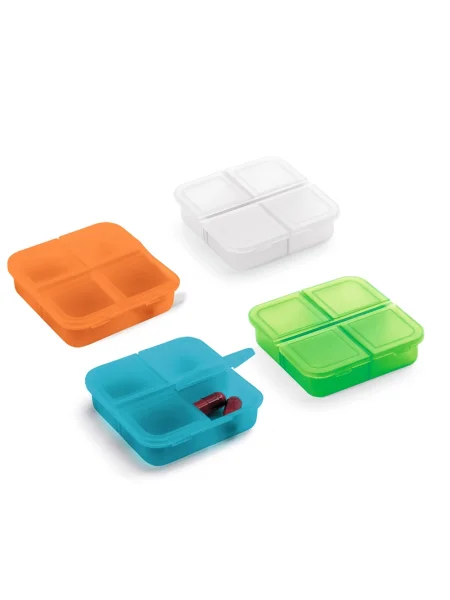 Portapillole farmacia personalizzabile colorato con 4 scomparti Lily