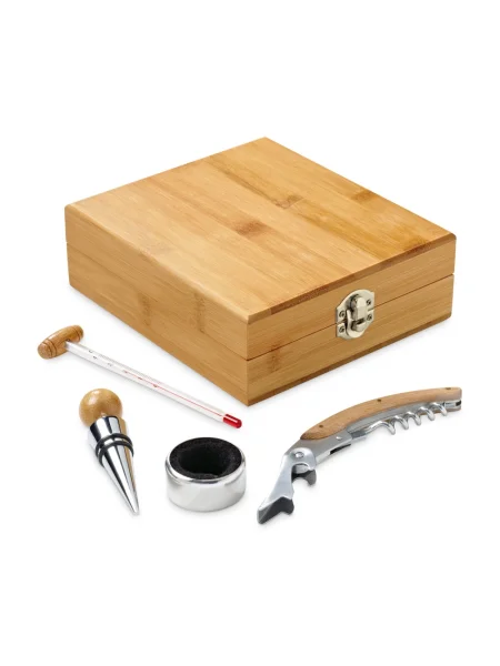 Set da vino in bambù personalizzabile 4 accessori CABERNET