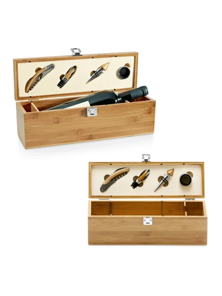 Set da vino in bambù personalizzabile con utensili SYRAH