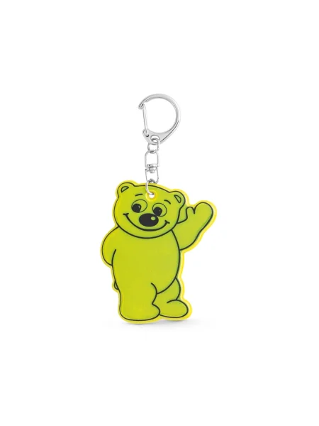 Portachiavi personalizzabile fluorescente in plastica BERRY