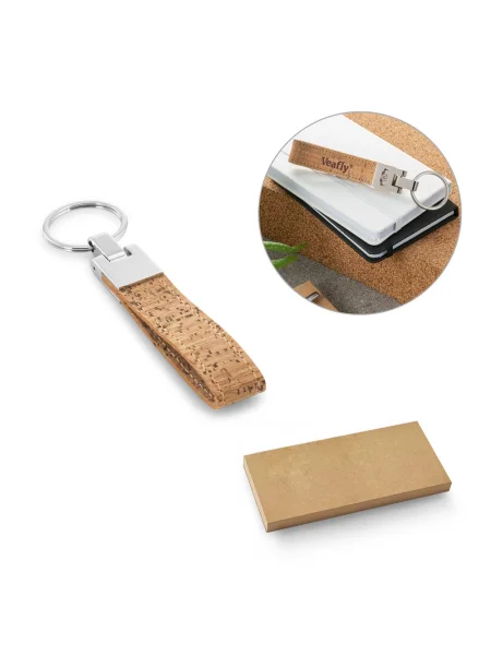 Portachiavi personalizzabile sughero e metallo CORKS