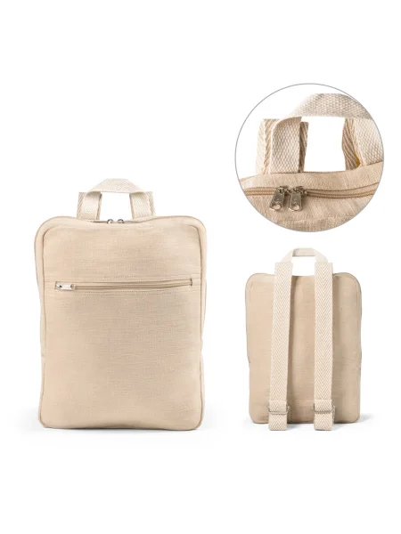 Zaino in juco 7 L 275 g/m² personalizzabile MARBELLA