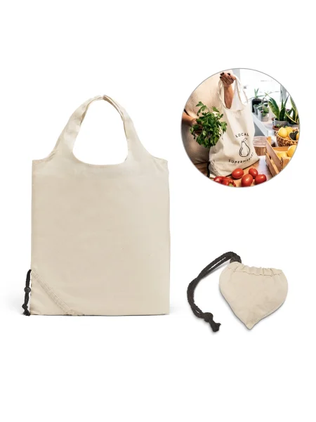Shopper pieghevole personalizzabile cotone 100 g/m² Orleans