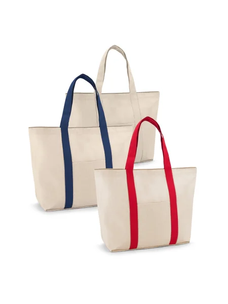 Shopper personalizzabile cotone canvas 280 g/m² zip VILLE