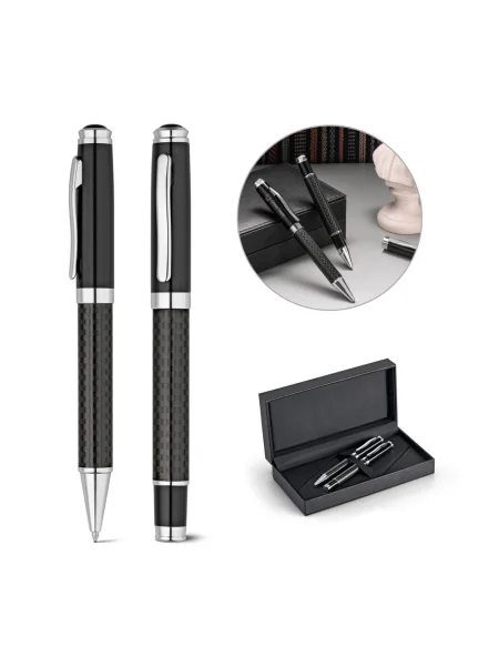 Set penne personalizzabile carbonio e metallo premium CHESS