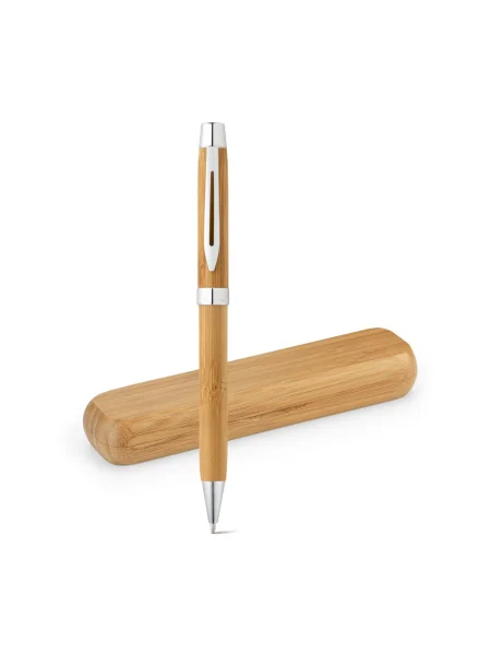 Penna personalizzabile bambù con astuccio BAHIA