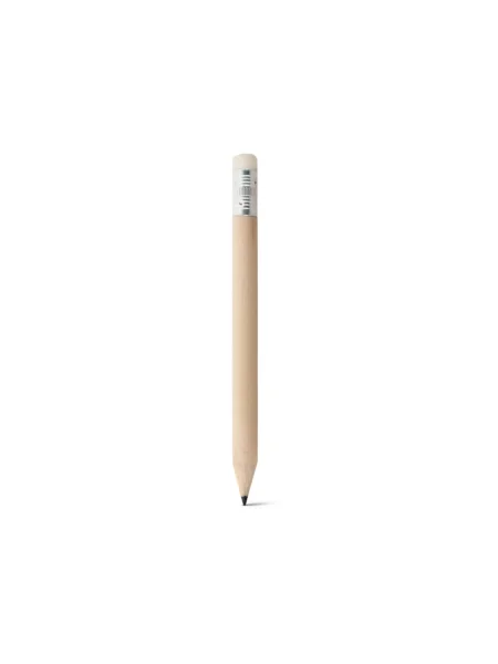 Mini matita personalizzabile legno pioppo HB con gomma BARTER