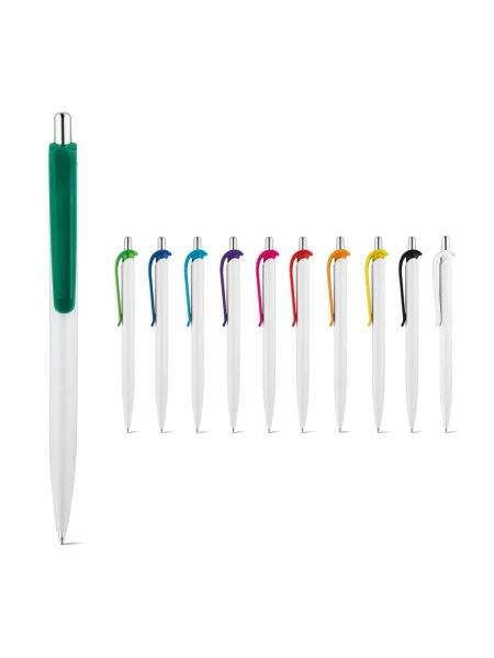 Penna personalizzabile ABS corpo bianco clip colorata ANA