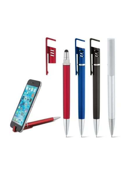 Penna touch personalizzabile ABS con supporto telefono TECNA