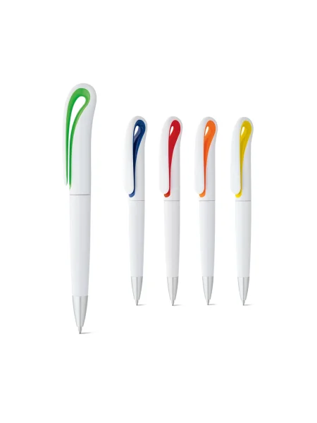Penna personalizzabile ABS con clip e bordo colorato TOUCAN
