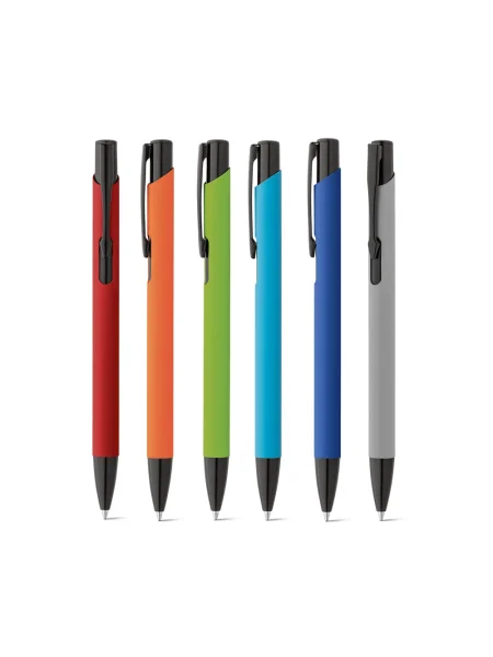 Penna personalizzabile alluminio finitura gommata POPPINS