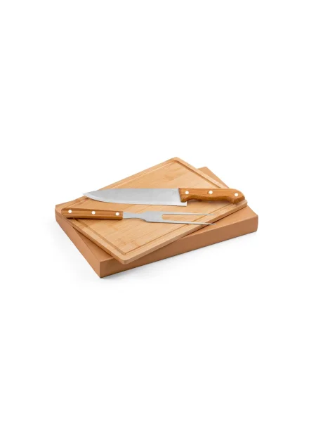 Set barbecue personalizzabile in bambù e acciaio inox POKE