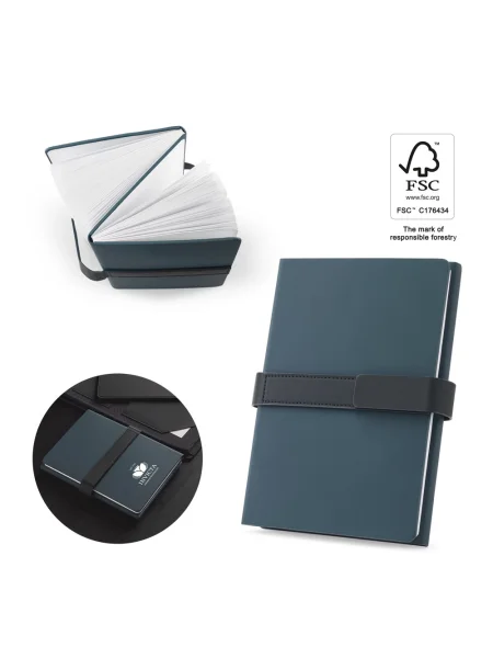 Blocco note A5 in PU riciclato con due blocchi SANDERSON