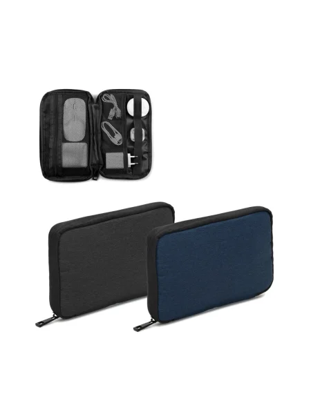 Borsa organizer in poliestere riciclato 600D per accessori tecnologici DALLAS BAG