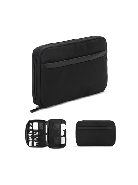 Borsa organizer per accessori tecnologici con rivestimento idrorepellente YANGON