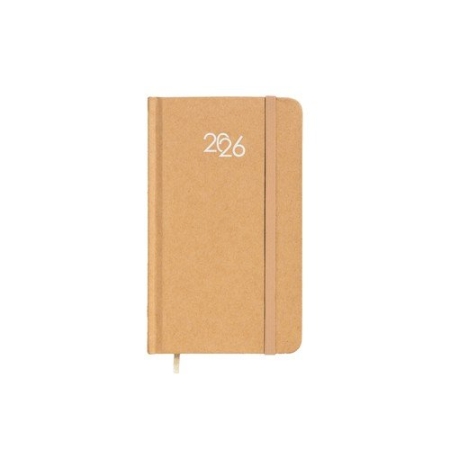 Agenda settimanale tascabile con copertina in cartoncino personalizzabile 9 x 14 cm