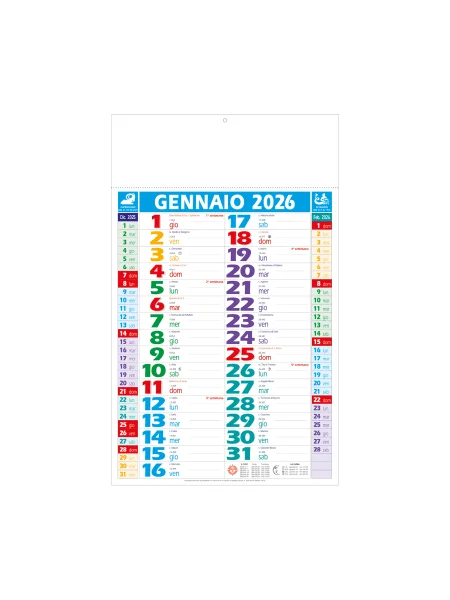 Calendario da muro olandese personalizzabile 28,8 x 47 cm
