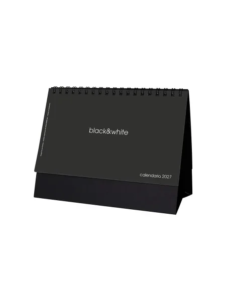 Calendario da scrivania personalizzabile Black&White 16,6 x 13 cm