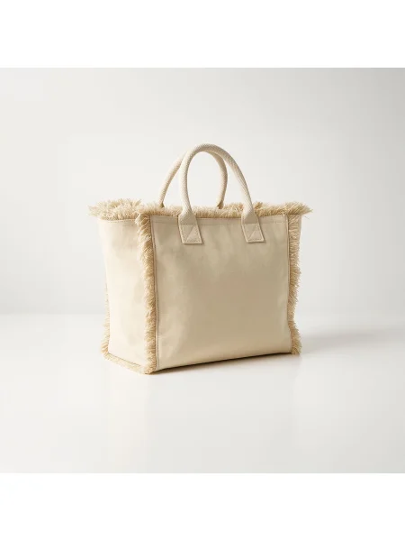 Borsa mare cotone Maratea con chiusura a zip