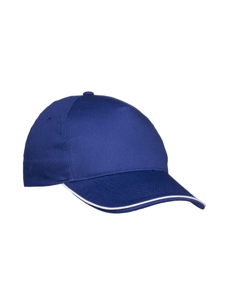 Cappellino in cotone adulto modello baseball a 5 pannelli Tampa Bay