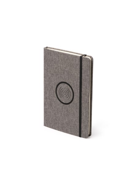 Blocco note A5 con caricatore Wireless in RPET GARLAN