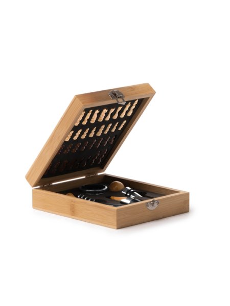 Set per vino in scatola di Bamboo FRESNO