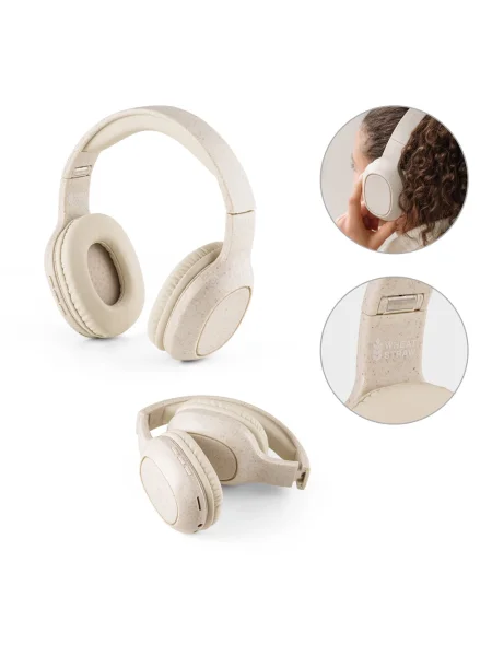 Cuffie wireless personalizzabili paglia di grano FEYNMAN