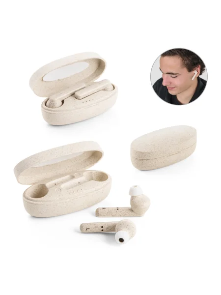 Auricolari wireless personalizzabili fibra di grano FOURIER