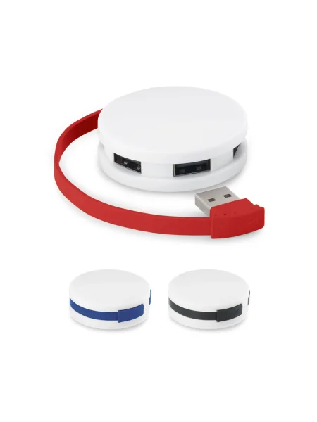 Hub USB personalizzabile 4 porte con cavo ABS GARDNER