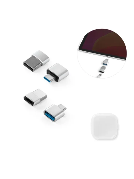 Adattatori USB-A USB-C personalizzabili in alluminio MINSKY