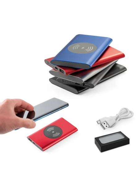 Power bank personalizzabile Cassini wireless 4000 mAh