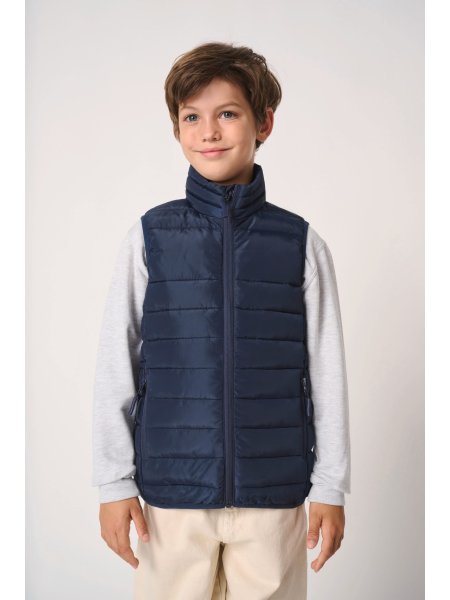 Bodywarmer trapuntato da bambino con imbottitura interna