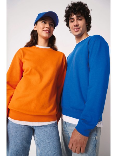 Felpa girocollo in cotone e poliestre unisex