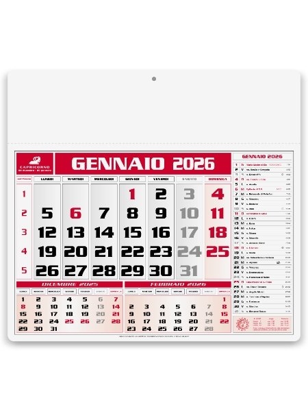 Calendario da parete personalizzabile Americano 43 x 41 cm