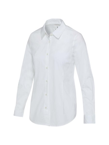 Camicia in tessuto di popeline da donna Carnelian