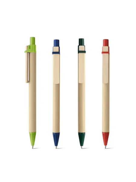 Penna personalizzabile carta kraft con clip legno NAIROBI