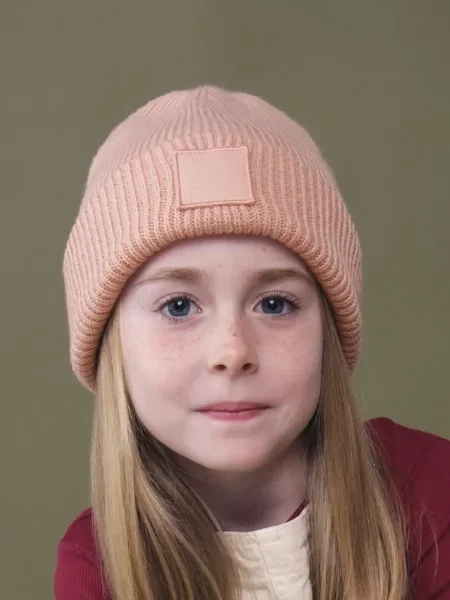 Berretto invernale bambino personalizzabile Beechfield Deep Cuffed Tonal Patch