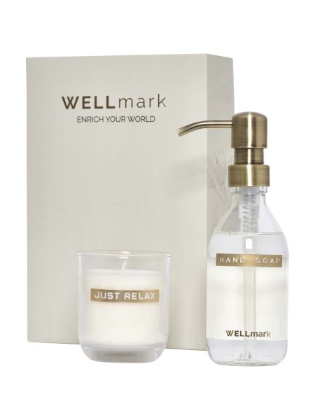 Set dispenser sapone 250 ml e candela 150 g Wellmark Discovery