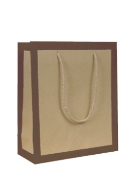 Busta in carta riciclata avana personalizzabile Frame 24 x 27,5 x 10 cm