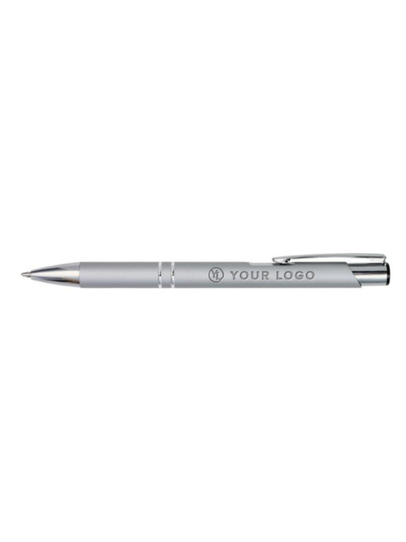 Penna a sfera in alluminio con finitura soft touch Yvette